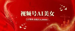 视频号AI美女，上手简单，轻松月入30000+-会创网
