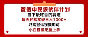 微信中视频伙伴计划，仅靠搬运就能轻松实现日入500+，关键操作还简单，...-会创网